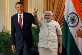 US president Obama and Indian PM Narendra Modi.