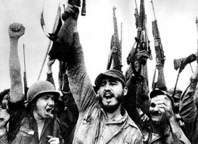 Raúl, Fidel and the Cuban Army celebrate their victory over U.S