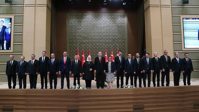 Turkish President Erdogan unveils 16-minister cabinet Turkish President Erdogan unveils 16-minister cabinet