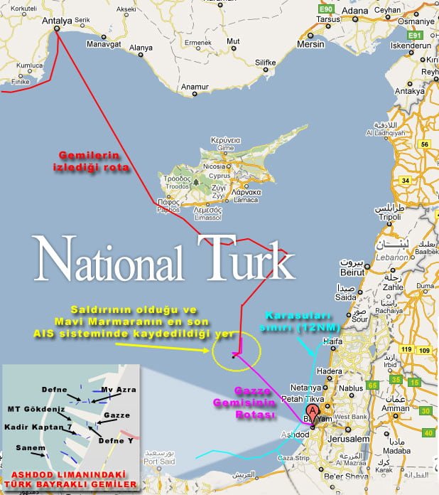 mavi marmara gazze gemisi yol rotasi nationalturk2