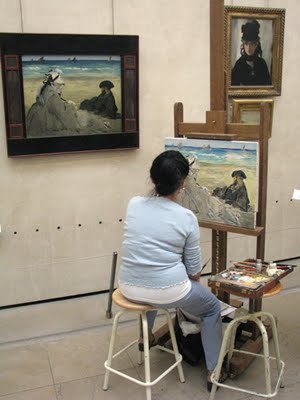d 'Orsay 'de Bir ressam kopya çalışması yaparken d orsay de ressam kopya calismasi yaparken