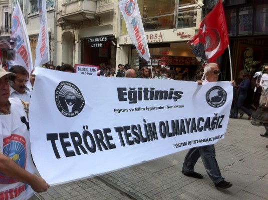 egitim is teror orgutu protesto