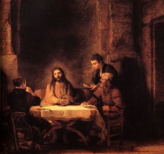 Rembrandt Emmaus 'ta Yemek rembrandt emmausta yemek