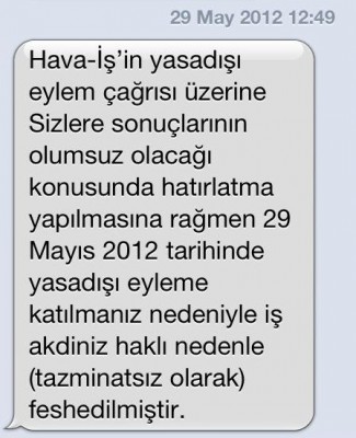 THY grevinde şok iddia: Kabin memurları SMS'le işten çıkartılıyor 2 thy sms