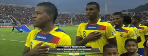 Venezuela Ekvador maçı bir başka milli marş skandalına sahne oldu, Ekvadorlu futbolcular bakakaldı