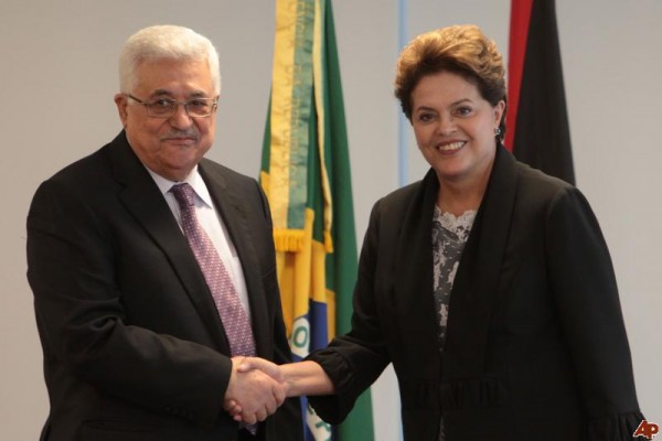 Mahmud Abbas ve Dilma Roussef
