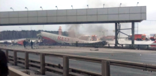 Moskova'da uçak kazası