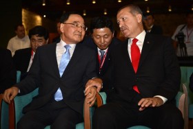Erdoğan Chung görüşmesi başladı