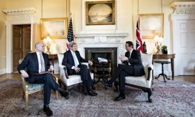 John Kerry meets William Hague and David Cameron in London