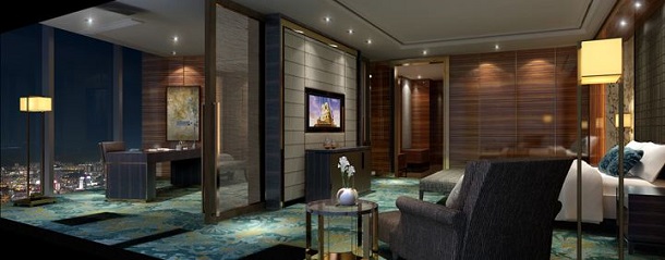Londra'da yeni inşa edilen The Shard Gökdelenindeki Shangri-La oetlinin odalarında hiç bir masraftan kaçınılmamış Londra'da yeni inşa edilen The Shard Gökdelenindeki Shangri-La oetlinin odalarında hiç bir masraftan kaçınılmamış
