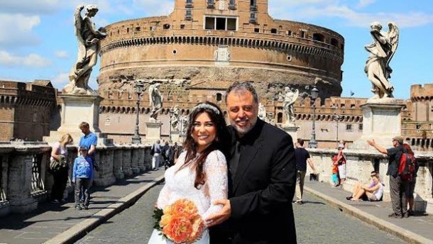 Roma'da evlendi