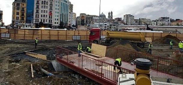 Taksim meydanı inşaat