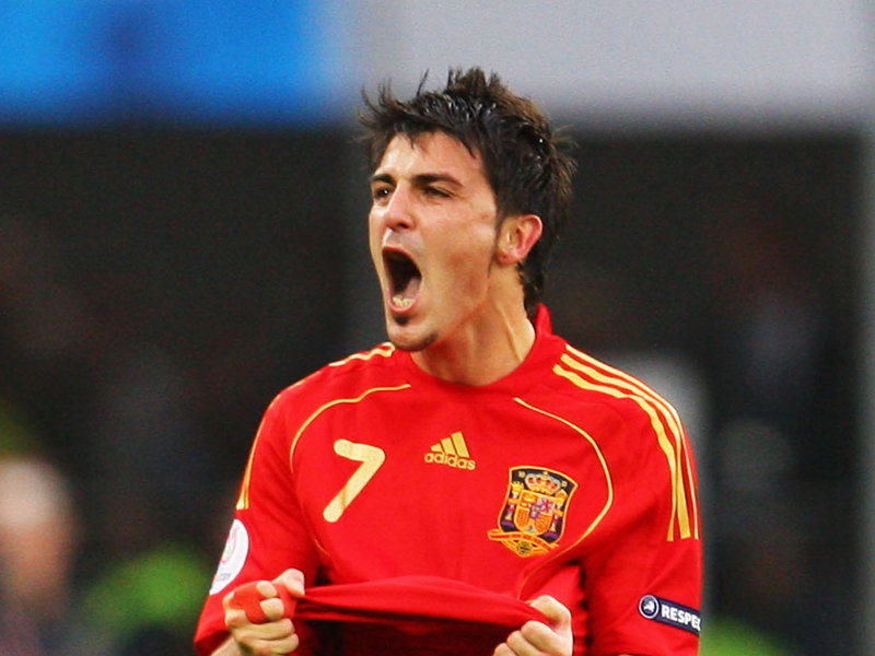 David Villa Barcelona David Villa transfered to Barcelona for a reported 40 M Euros.