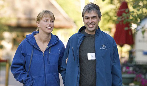 Google founder Larry Page & wife