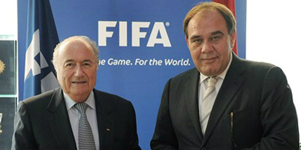 FIFA boss Sepp Blatter in Zurich, Switzerland. Speaking to reporters after the meeting, Yildirim Demiroren