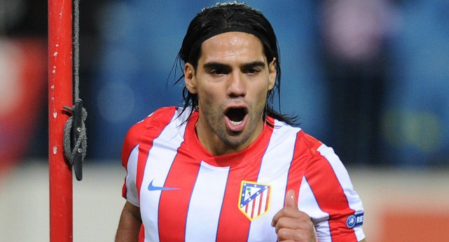 Atletico Madrid's Colombian striker Radamel Falcao and is expected to get along with Chelsea, the transfer will be finalized in June.