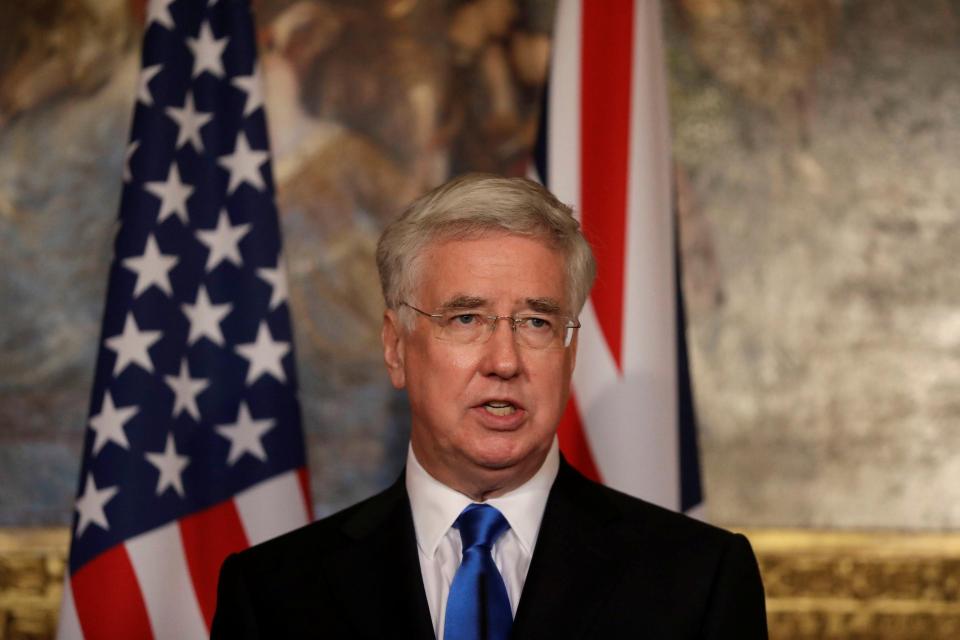 British Defense Secretary Michael Fallon