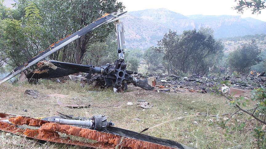 13 martyred in military helicopter crash in Turkey