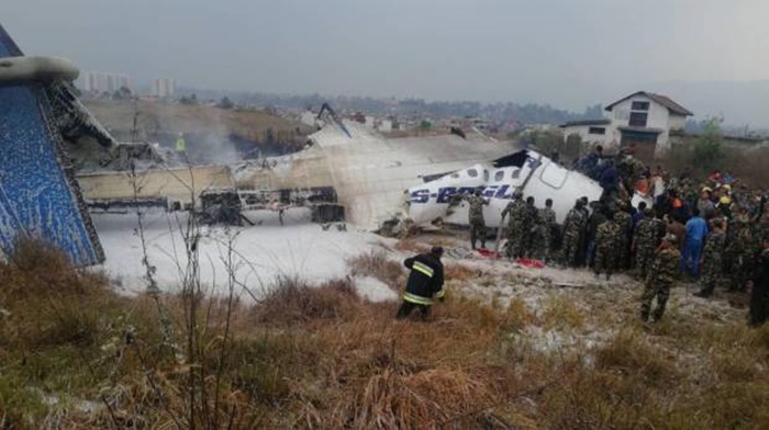 Plane crash at Nepal's Kathmandu airport