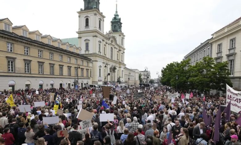 Protests against abortion rights in Poland
