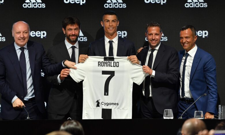 12 million euros from Juventus to Ronaldo's agent Jorge Mendes