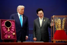 U.S. President Donald Trump arrived in South Korea, the third stop of his Asia tour, after completing his diplomatic meetings in Japan.