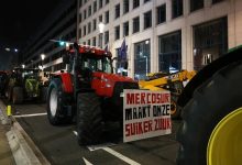 Farmers blocked Brussels roads with tractors during an EU summit, protesting the Mercosur deal they say threatens agriculture.