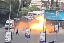 Two explosions rocked Damascus during French President Emmanuel Macron’s visit to Syria