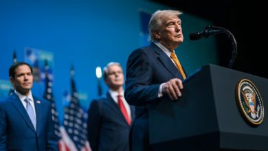 U.S. President Donald Trump said the Strait of Hormuz would remain open to all vessels except those linked to Iran.