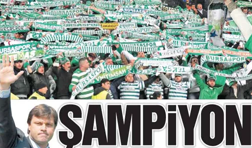 Bursaspor Şampiyon oldu 1 bursa sampiyon