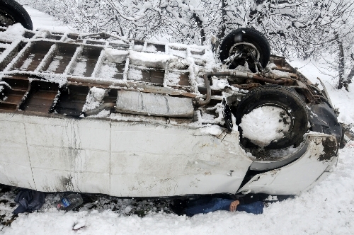 bursa trafik kazasi kar