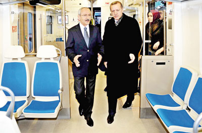 Erdoğan ve Kılıçdaroğlu İzmir'de birlikte kurdele kesti 1 erdogan kilicdaroglu metro
