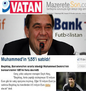 Demirören'in sahibi olduğu gazete Jorge Mendes yazıyor, başkanlığını yaptığı kulüp yalanlıyor! 1 muhammed demirci vatan gazetesi manset haberleri