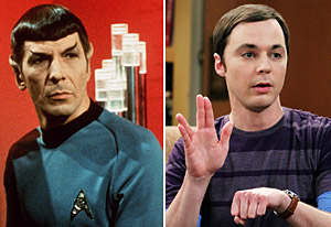 Leonard Nimoy & Jim Parsons (Sheldon)