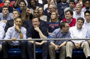 obama cameron basketbol maci