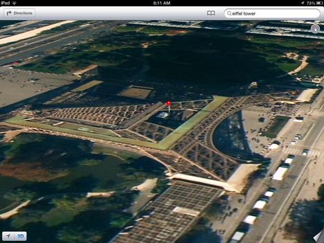 Apple Maps'in gösterdiği Eyfel Kulesi'ne tırmanmak artık çok kolay !