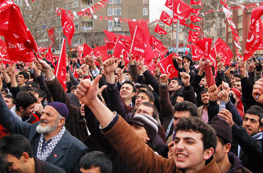 saadet partisi mısır mitingi