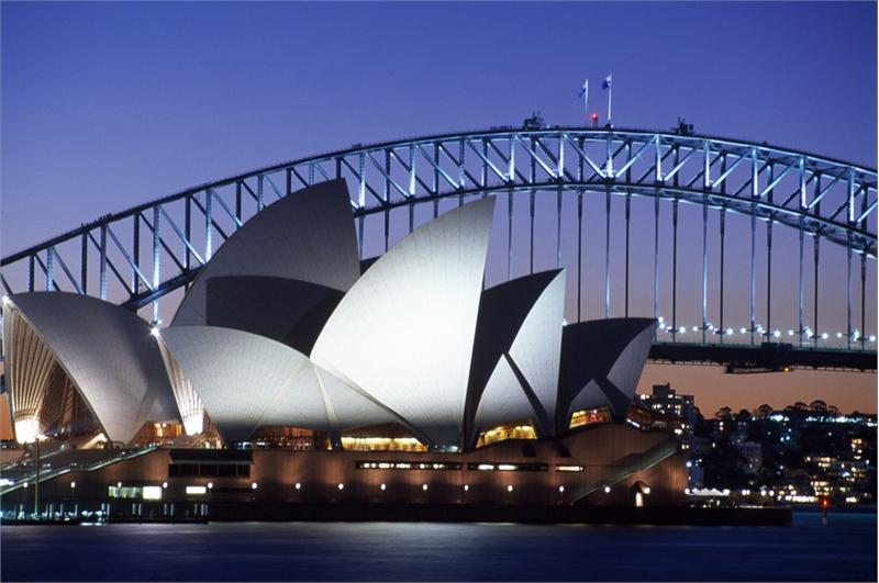 Sydney Opera House ve Harbor Bridge