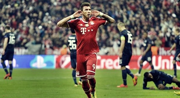 Bayern Münih Manchester United maçı özeti / Bayern yarı finalde (Video) 1 mandzukic bayern manchester