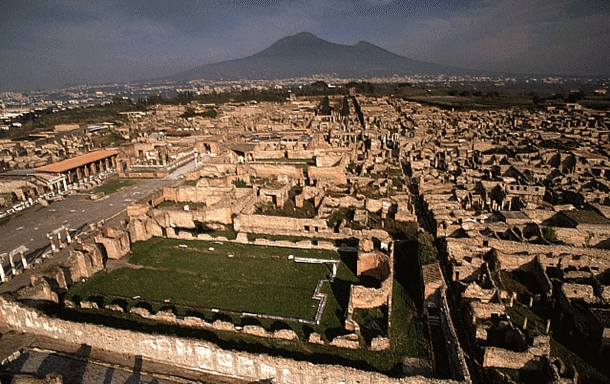 Antik kent Pompeii uydudan izlenecek 1 pompei italya