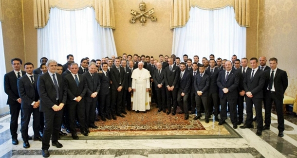 Napoli ve Fiorentina Papa Franciscus'un huzurunda 1 fiorentina napoli papa 329472