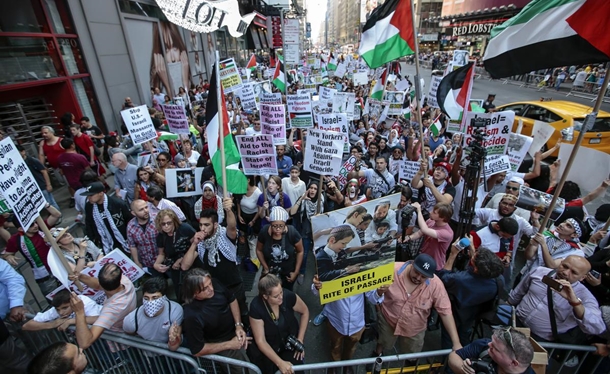 New York'ta İsrail protesto edildi 1 israil protesto amerika