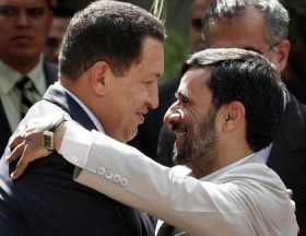 Iranian President Mahmoud Ahmadinejad Venezualan Hugo Chavez