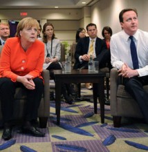David Cameron ve Angela Merkel birlikte maç izledi 1 david cameron angela merkel mac izledi