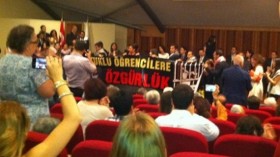 Galatasaray Üniversitesi'nde tutuklu öğrenci protestosu 1 galatasaray universitesi protesto
