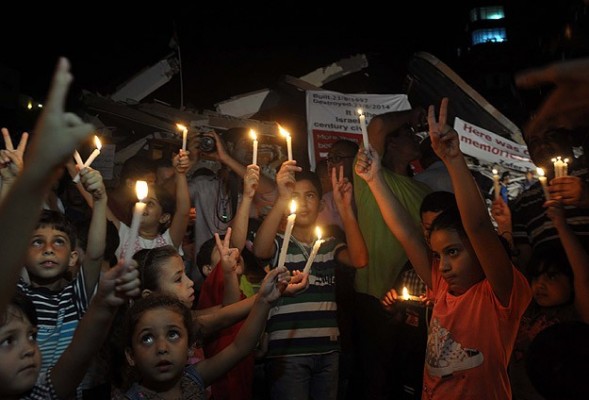 gazzeli cocuklar israili protesto etti
