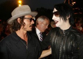 Johnny Depp Marilyn Manson düeti geliyor 1 johnny depp marilyn manson