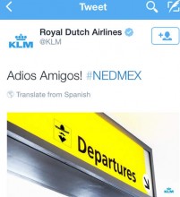 KLM "Adios Amigos" yazdı, Meksikalılar çıldırdı! 1 klm meksika