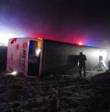 Kar fırtınası otobüs devirdi, 6 aylık bebek öldü! 1 otobus kaza metro