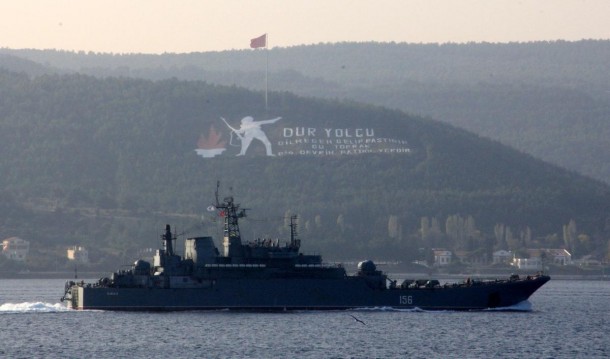 Rus Donanması'na ait gemiler Çanakkale Boğazı'ndan geçti 1 rus gemisi canakkale bogazi